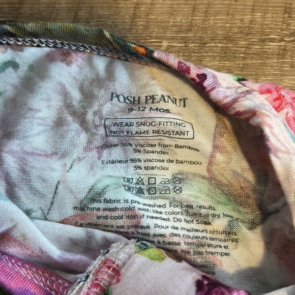 Posh Peanut Butterfly Romper Watercolor Zip One Piece 9-12 months - Picture 2 of 4